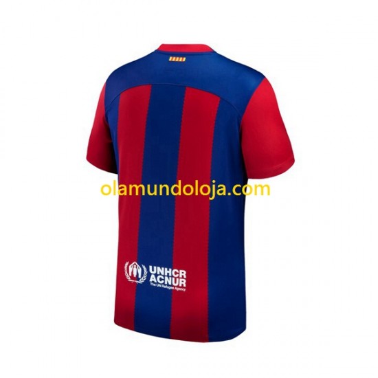 Camisola FC Barcelona Homem Equipamento Primeiro 2023-2024 Manga Curta